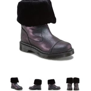 ✨host pick✨Doc Martens Pasha in Black Crackle Suede